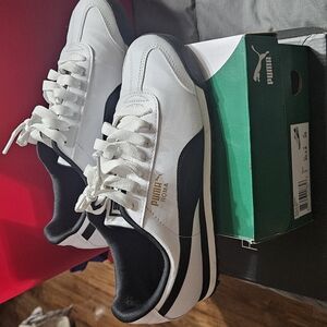 Puma Roma White and Black Men's Shoes